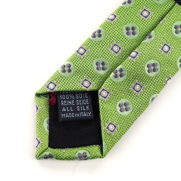 Massimo Bizzocchi Silk Neck Tie by Kiton Geometric - Picture 7 of 7